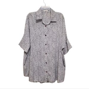 Easel Oversized Blouse Animal Print Polka Dot